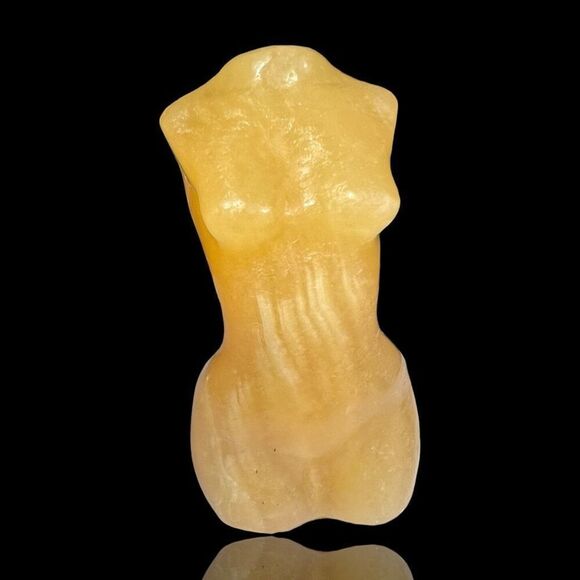Yellow Calcite Crystal Female Body - Picture 12 of 12